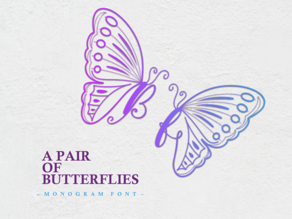 A Pair of Butterflies: Angelic Decorative Fonts for Editors