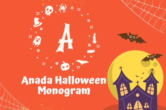 Anada Halloween Monogram Font for Business Branding