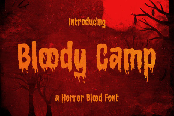 Bloody Camp Typeface for Horror Designs
