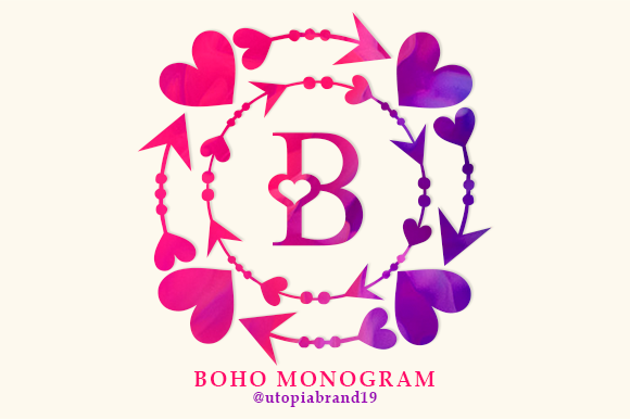 Boho Monogram: A Romantic Decorative Font for Campaigns