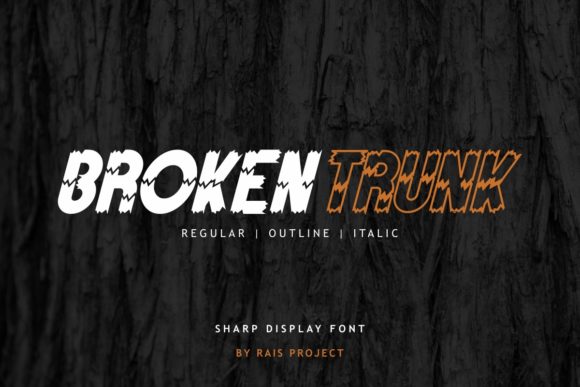 Broken Trunk Typeface for Editorial Design