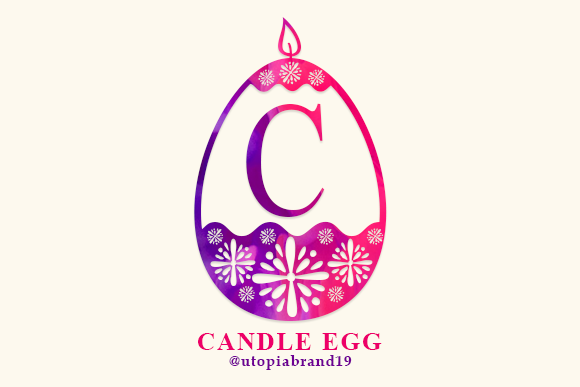 Candle Egg: A Whimsical Easter Font for Makers