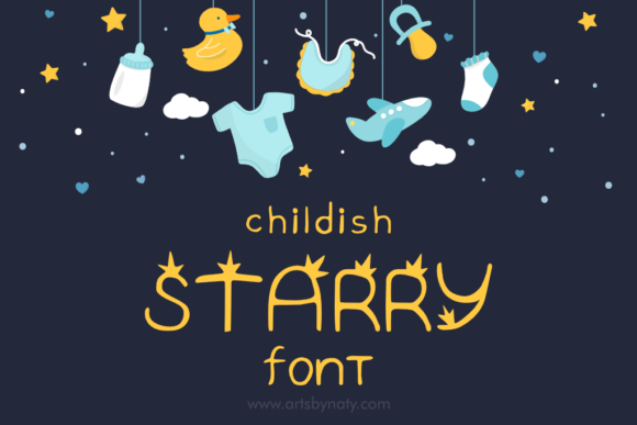 Childish Starry Font for Small Business Branding