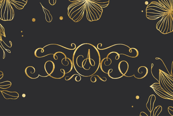 Decorative Monogram Font for Editorial Design