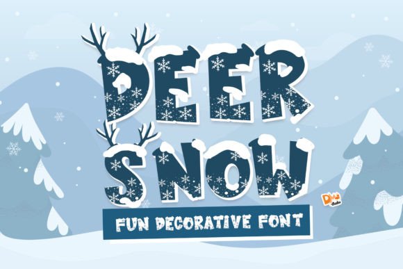 Deer Snow: A Whimsical Typeface for Winter Design