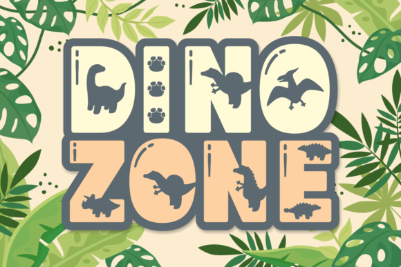 Dino Zone: A Playful Decorative Typeface for Kids