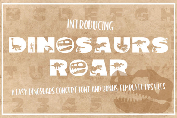 Dinosaurus Roar: A Playful Decorative Font for Branding