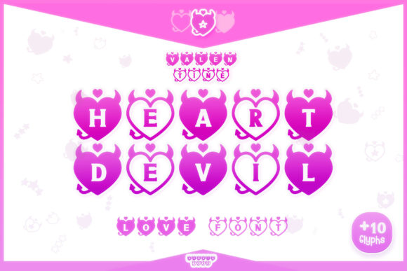 Heart Devil: A Playful Decorative Font for Editorial Design