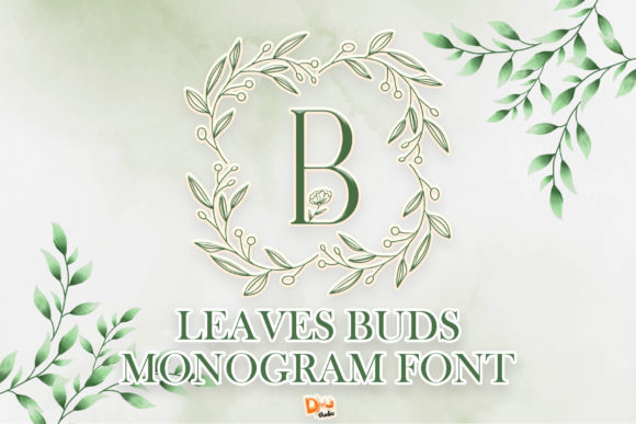 Leave Buds Monogram: A Delicate Typeface for Editorial Design