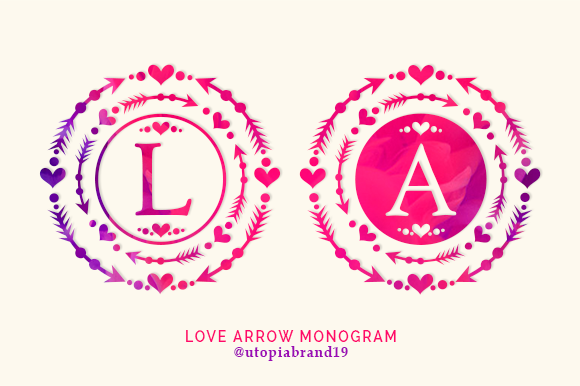 Love Arrow Monogram: A Romantic Typeface for Editorial Design