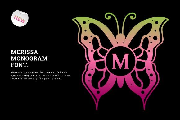 Merissa Monogram: A Decorative Font for Editors
