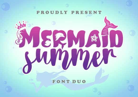 Mermaid Summer Duo Typeface for Campaigns