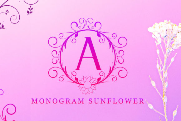 Monogram Sunflower Typeface for Campaigns