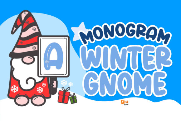 Monogram Winter Gnome Font for Branding