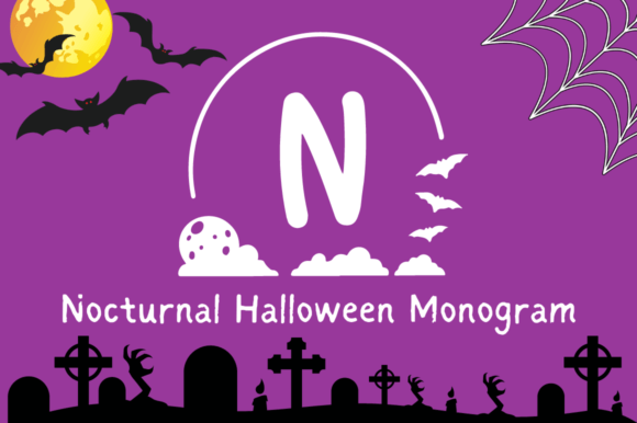 Nocturnal Halloween Monogram Typeface Review