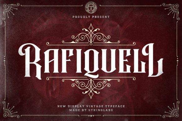 Rafiquell Typeface for Vintage Brand Identity