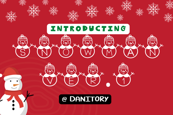 Snowman Version One Typeface for Festive Branding